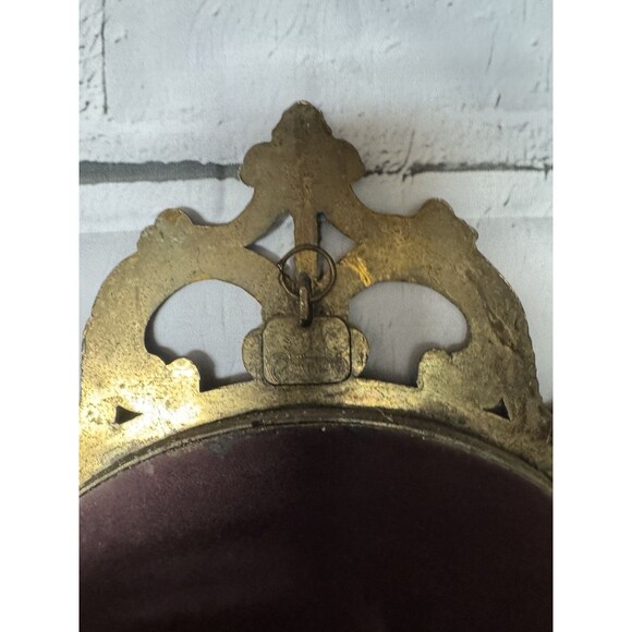 Set Angelus Jean-Francois Millet Farmer & Wife Convex Bubble Oval Glass Italy - Picture 13 of 15